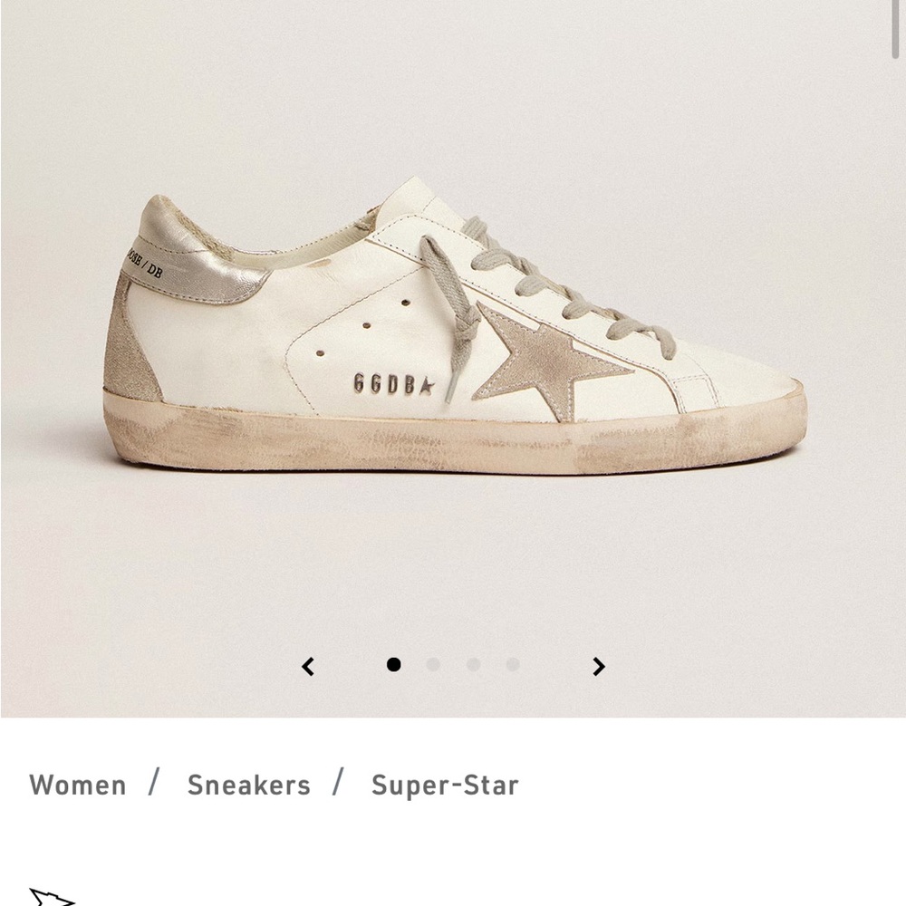 Golden Goose White and Tan Sneakers EUC Distressed Vintage Style